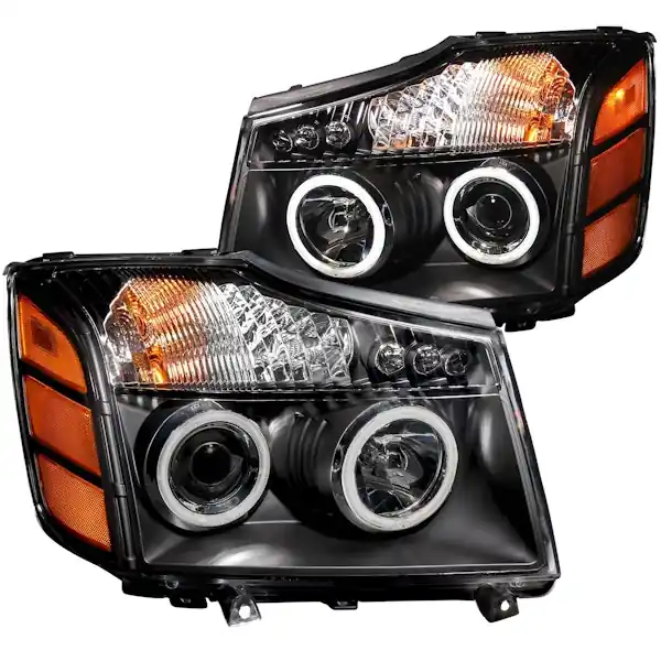 Free Shipping AnzoUSA 111095 Projector Headlights with Halo Black (SMD LED)