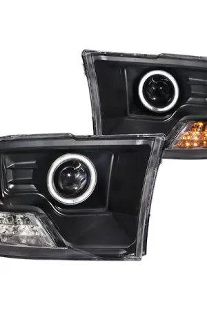 AnzoUSA 111159 Projector Headlights with Halo Black (SMD LED) Budget