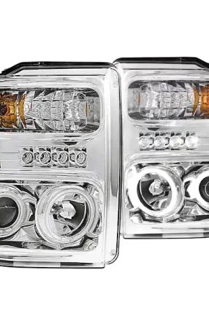 AnzoUSA 111167 Projector Headlights with Halo Chrome (SMD LED) Modern