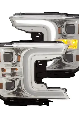Seasonal Sale AnzoUSA 111399 Projector Headlights with Plank Style Switchback Chrome with Amber