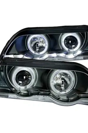 Warranty Included AnzoUSA 121398 Projector Headlights with Halo Black