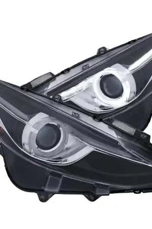 Premium AnzoUSA 121522 Projector Headlight Set w/Halo