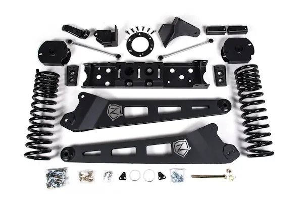 Free Delivery Zone Offroad Products ZOND78F 2019-2024 Ram 2500 4.5" Radius Arm Diesel - 6-Bolt T-Case - FOX Shocks