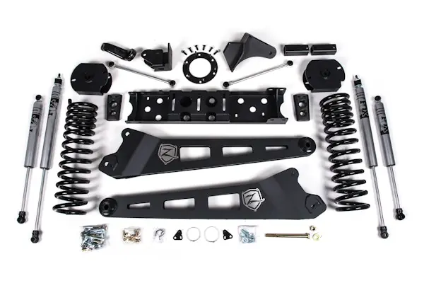 Factory Price Zone Offroad Products ZOND79F 2019-2026 Ram 2500 4" Radius Arm Lift Kit - Gas - Adventure Shocks