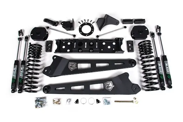 Zone Offroad Products ZOND79N 2019-2026 Ram 2500 4" Radius Arm Lift Kit - Gas - Nitro Shocks Best Seller