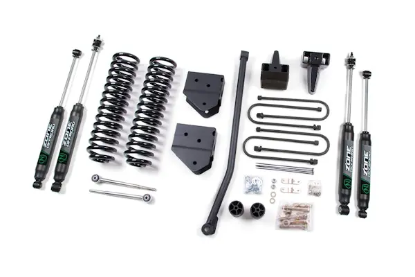 Zone Offroad Products ZONF13N 2005-2007 Ford F250/350 4" Lift System - Front Coil, Rear Block - Gas Factory Price
