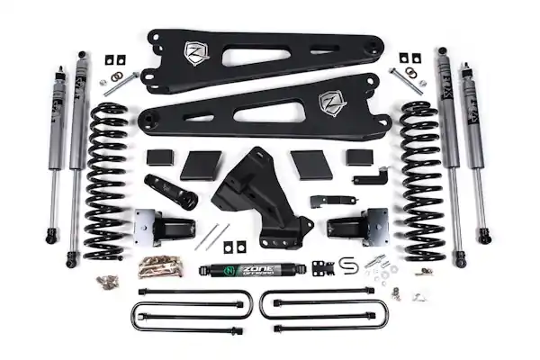 Zone Offroad Products ZONF69F 2020 F350 Dually 6" Radius Arm Suspension Lift System- Fox Adv Shocks- DSL Affordable