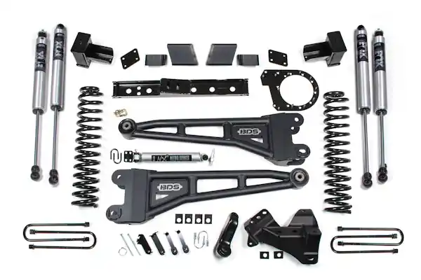 Reduced Price BDS Suspension BDS1581FS 2017-2019 Ford F250/350 6" Radius Arm Suspension System 3 Leaf - Rear Block - Fo