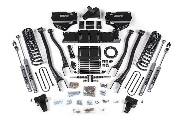 Warranty Included BDS Suspension BDS1694H 2019-2024 Ram 3500 5.5" 4-Link Gas - 5" Rear Block w/o overload - NX2 Shocks