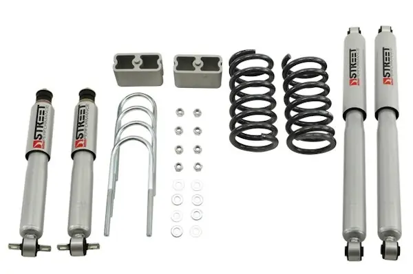 Reduced Price Belltech 436SP 1983-1997 Mitsubishi Mighty Max 2.5" F/3"R drop W/ Street Performance Shocks