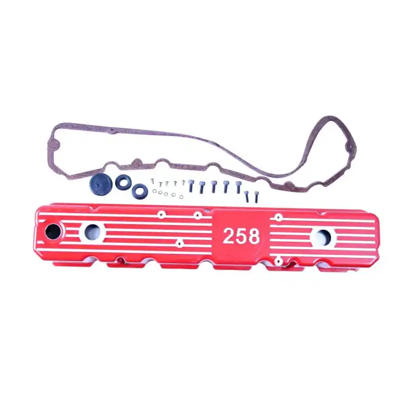Omix Aluminum Valve Cover Red 258 81-87 CJ & Wrangler Modern
