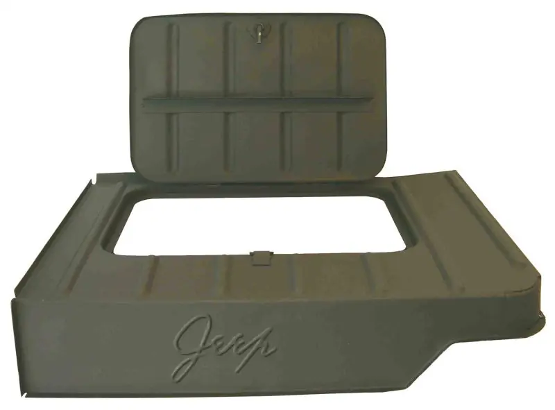 Omix Tool Compartment with Script 46-75 Willys & Models Crafted