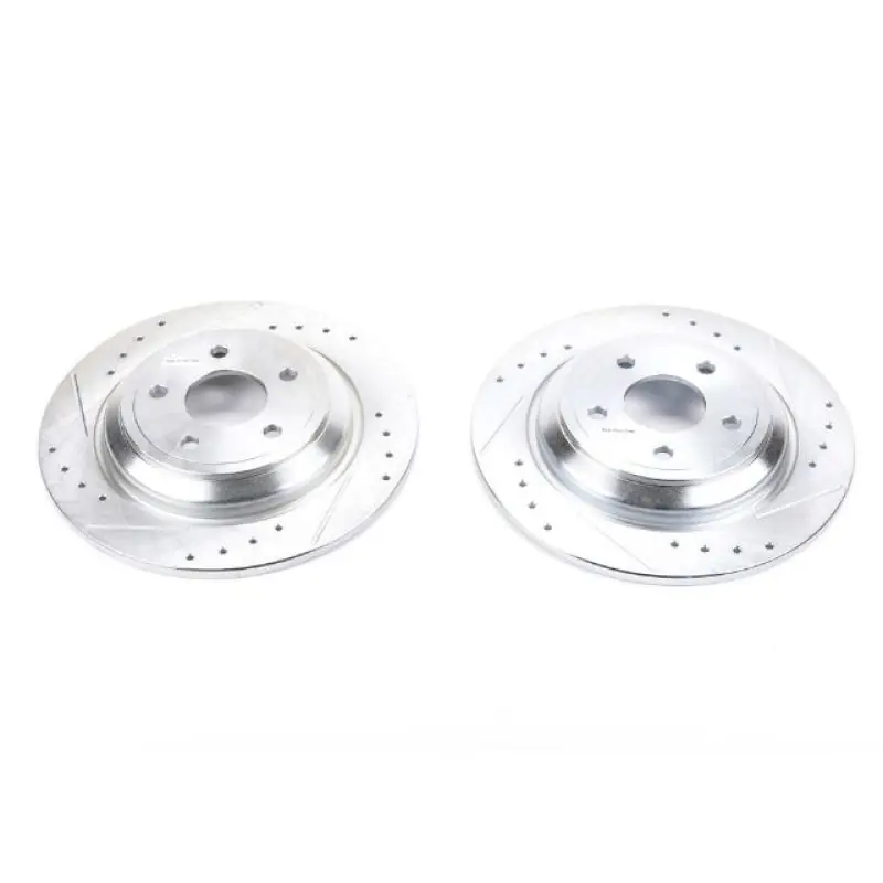 Exclusive Offer Power Stop 16-18 Ford Focus Rear Evolution Drilled & Slotted Rotors - Pair
