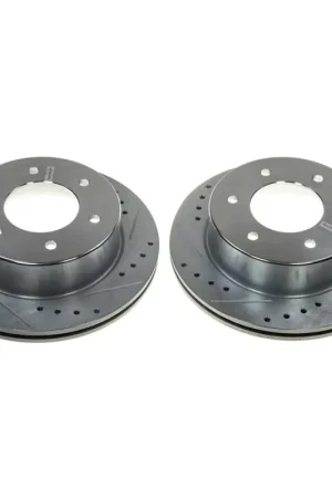 While Supplies Last Power Stop 21-22 Ford Bronco Rear Evolution Drilled & Slotted Rotor - Pair