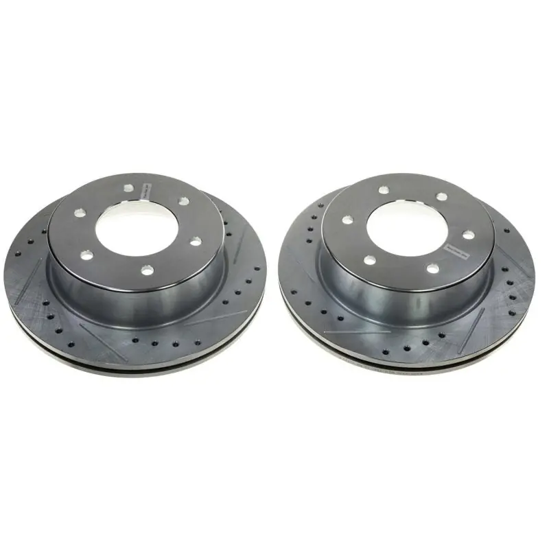 While Supplies Last Power Stop 21-22 Ford Bronco Rear Evolution Drilled & Slotted Rotor - Pair