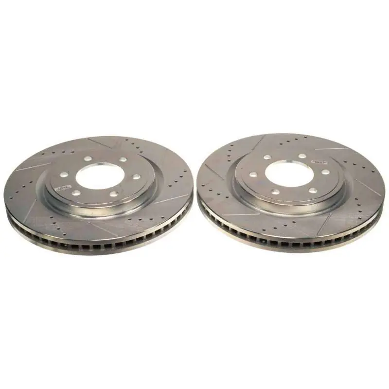 Low Price Power Stop 21-22 Ford F-150 Front Drilled & Slotted Rotor (Pair)