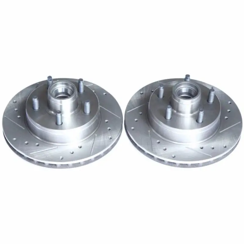 Grab Now Power Stop 95-97 Ford Ranger Front Evolution Drilled & Slotted Rotors - Pair