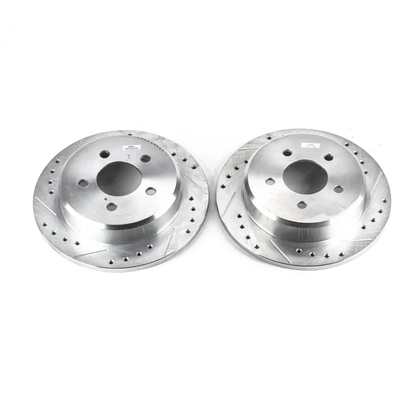 Next Day Delivery Power Stop 95-01 Ford Explorer Rear Evolution Drilled & Slotted Rotors - Pair