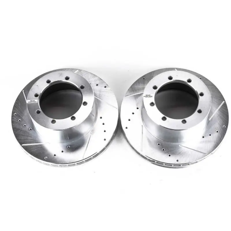 Power Stop 00-02 Ford E-450 Super Duty Rear Evolution Drilled & Slotted Rotors - Pair Certified