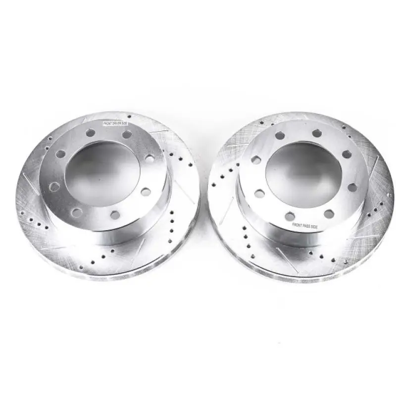 Buy Online Power Stop 1999 Ford F-250 Super Duty Front Evolution Drilled & Slotted Rotors - Pair
