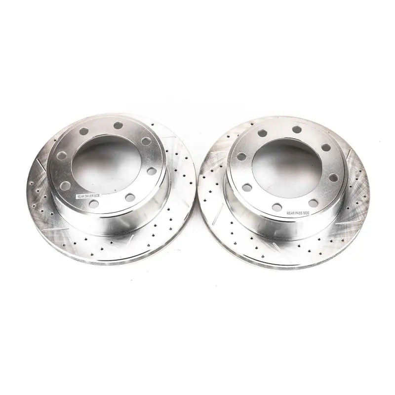 Buy Today Power Stop 00-05 Ford Excursion Rear Evolution Drilled & Slotted Rotors - Pair