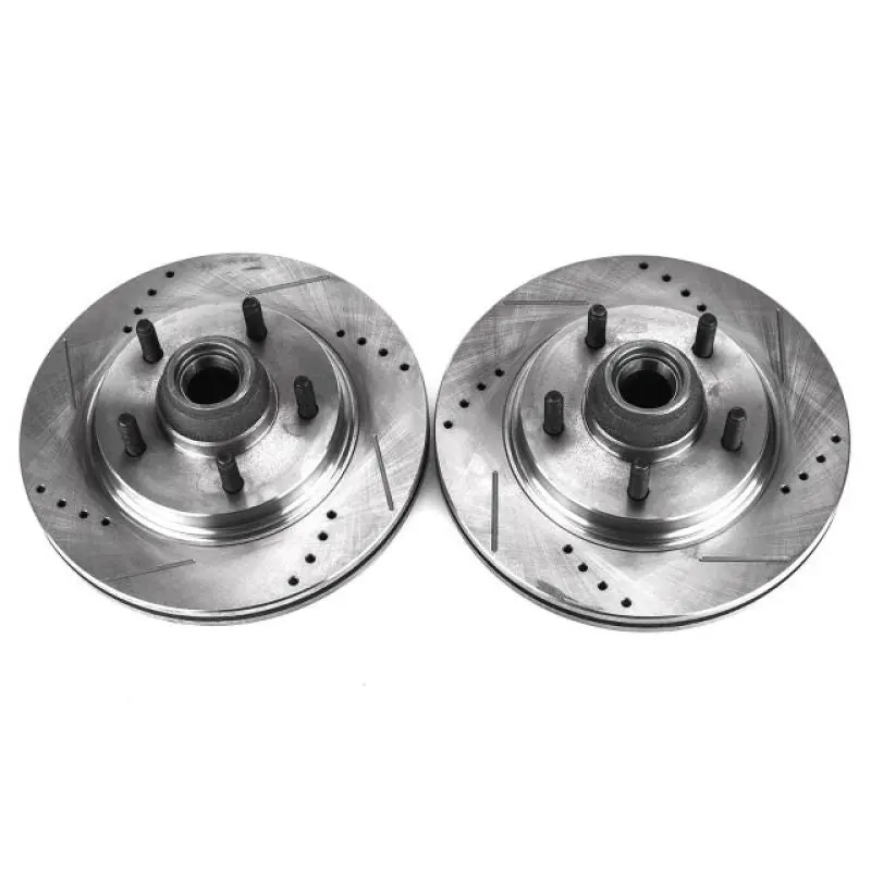 Holiday Sale Power Stop 00-03 Ford F-150 Front Evolution Drilled & Slotted Rotors - Pair