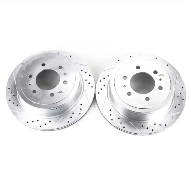 Power Stop 04-11 Ford F-150 Rear Evolution Drilled & Slotted Rotors - Pair Certified