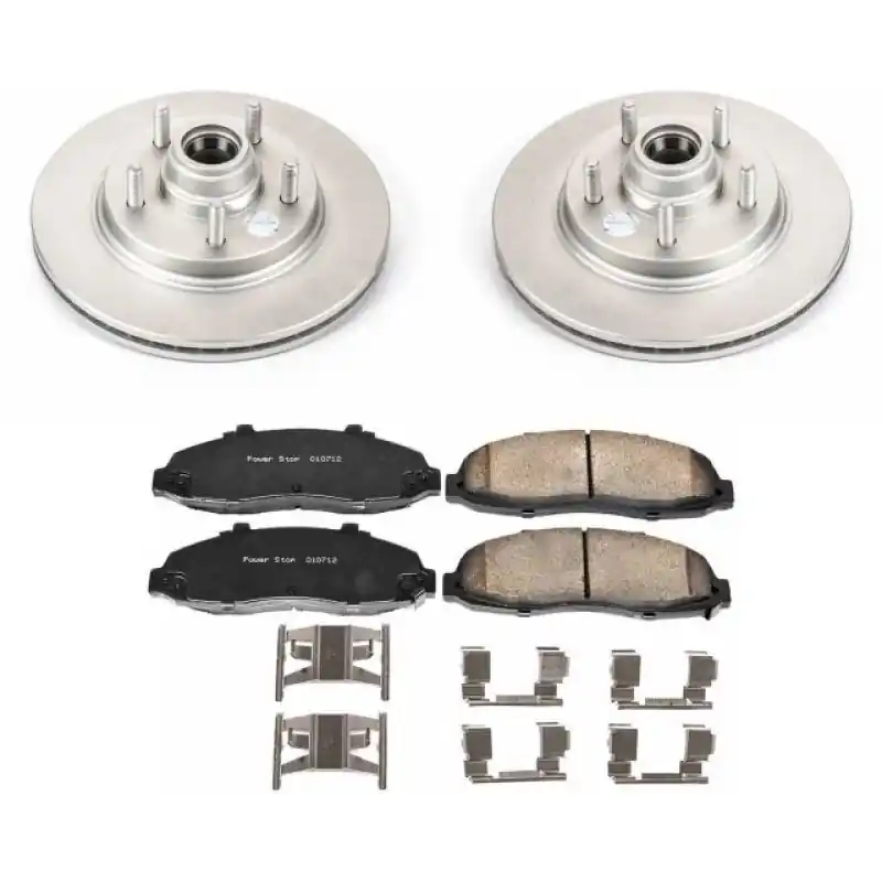 Weekend Sale Power Stop 00-03 Ford F-150 Front Z17 Evolution Geomet Coated Brake Kit