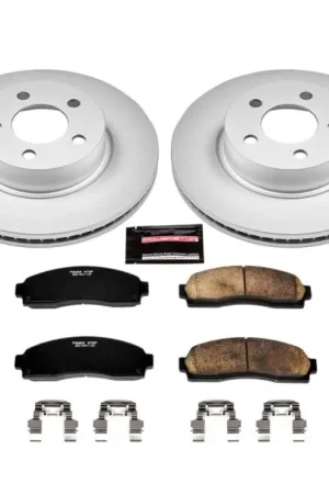 Viral Power Stop 01-03 Ford Explorer Sport Front Z17 Evolution Geomet Coated Brake Kit