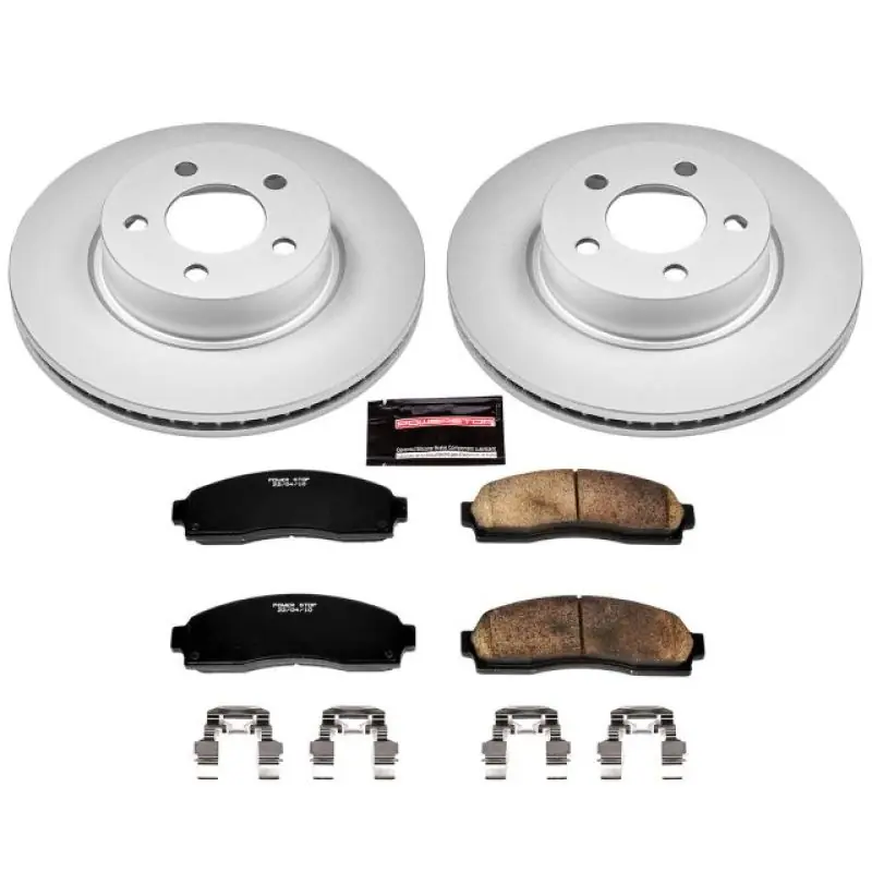 Viral Power Stop 01-03 Ford Explorer Sport Front Z17 Evolution Geomet Coated Brake Kit