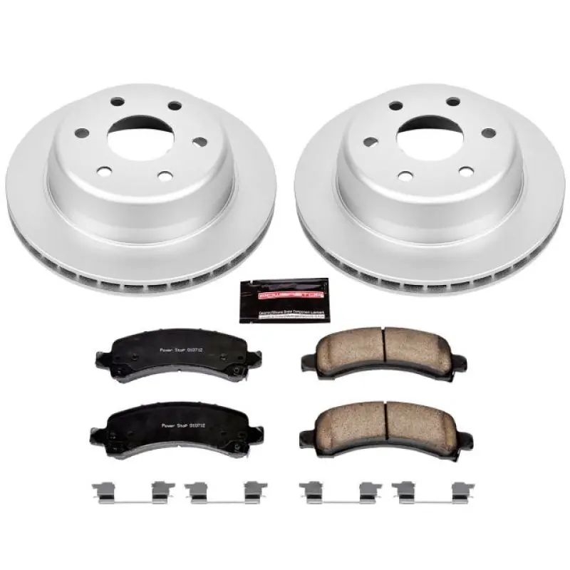 Power Stop 03-06 Cadillac Escalade Rear Z17 Evolution Geomet Coated Brake Kit Worldwide Shipping