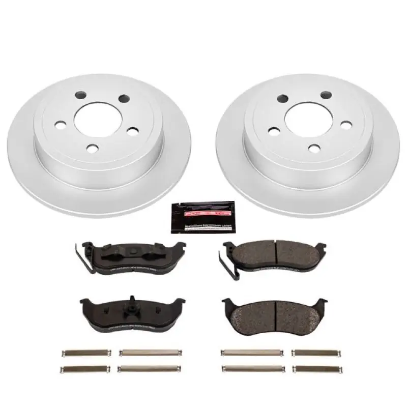Power Stop 03-07 Jeep Liberty Rear Z17 Evolution Geomet Coated Brake Kit Free Returns