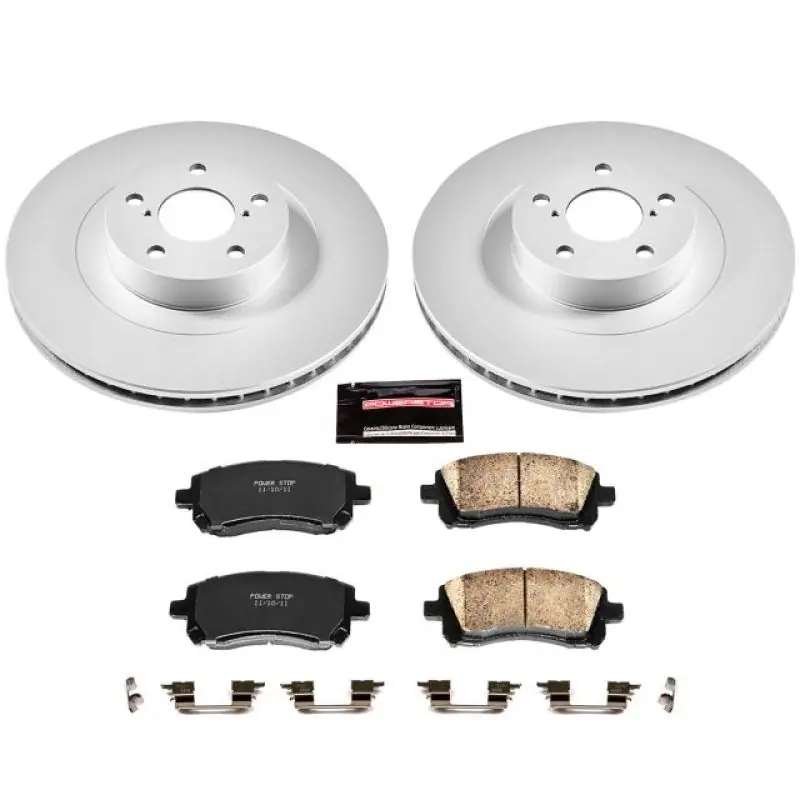 Get Yours Power Stop 02-03 Subaru Impreza Front Z17 Evolution Geomet Coated Brake Kit