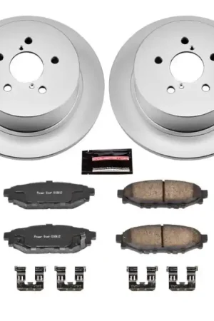 Viral Power Stop 05-09 Subaru Legacy Rear Z17 Evolution Geomet Coated Brake Kit