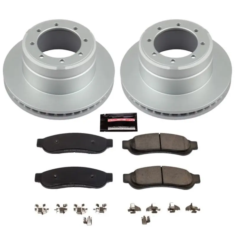 Hassle-Free Returns Power Stop 10-12 Ford F-350 Super Duty Rear Z17 Evolution Geomet Coated Brake Kit