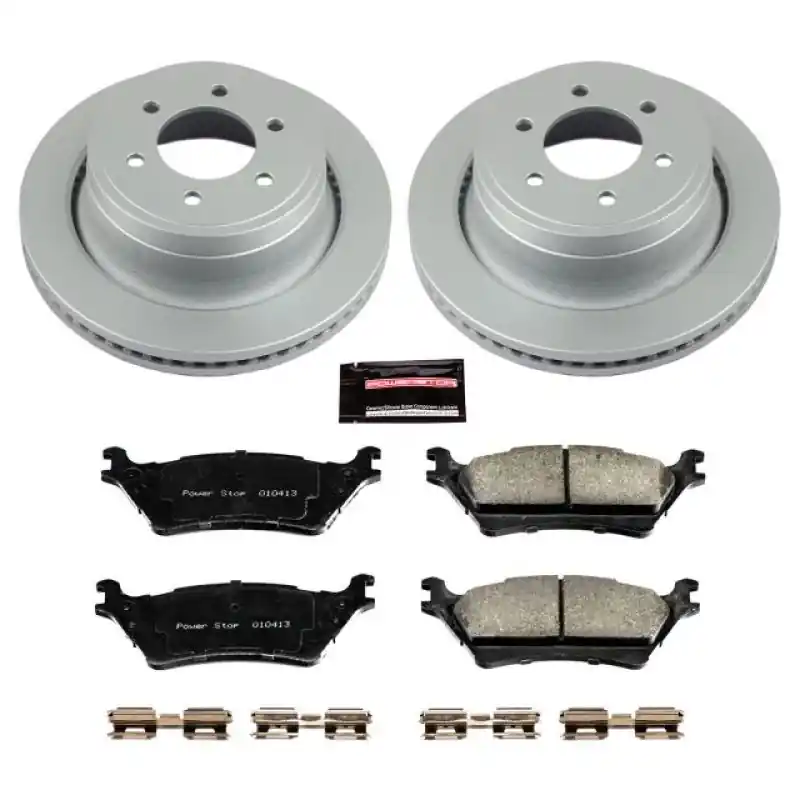 Power Stop 12-18 Ford F-150 Rear Z17 Evolution Geomet Coated Brake Kit Free Shipping