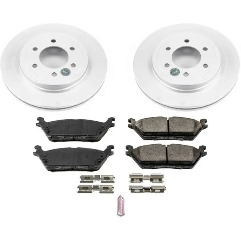 High Quality Power Stop 2018 Ford Expedition Rear Z17 Evolution Geomet Coated Brake Kit