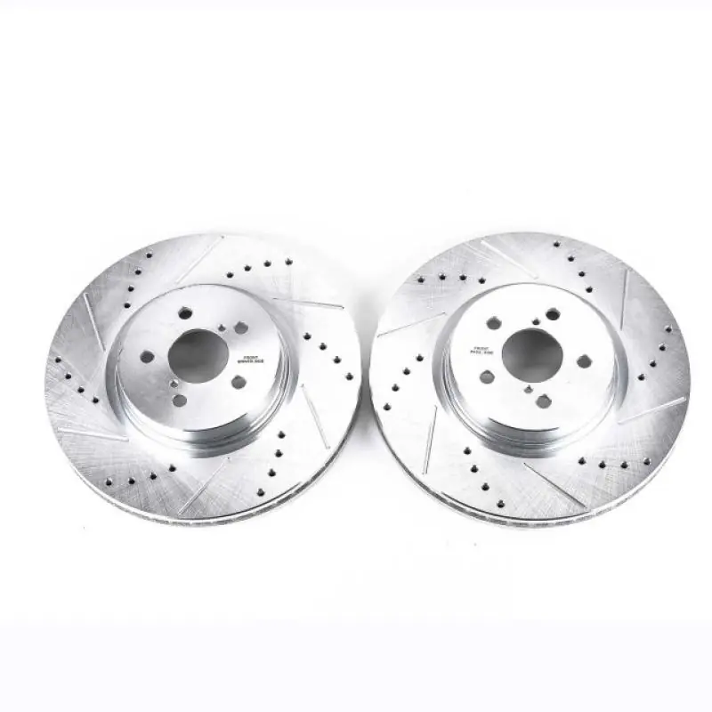 Power Stop 14-18 Subaru Forester Front Evolution Drilled & Slotted Rotors - Pair Hassle-Free Returns