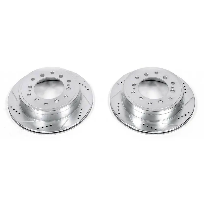 Power Stop 10-19 Lexus GX460 Rear Evolution Drilled & Slotted Rotors - Pair Warranty Included