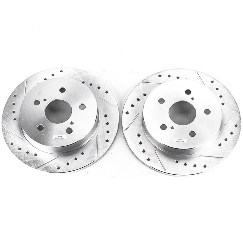Power Stop 2019 Lexus ES350 Rear Evolution Drilled & Slotted Rotors - Pair Bargain