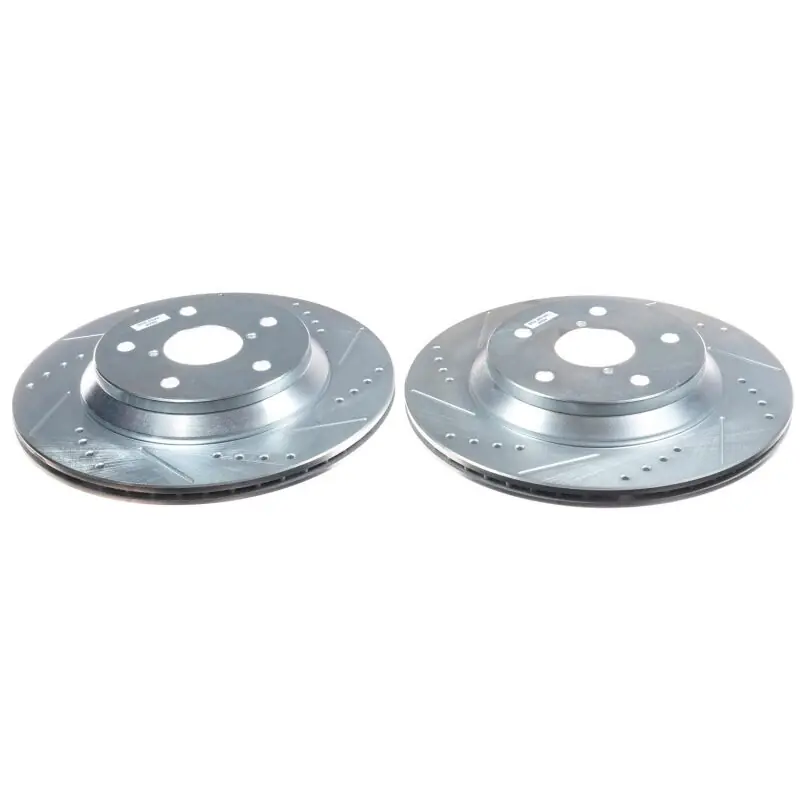 Power Stop 19-21 Subaru Forester Rear Evolution Drilled & Slotted Rotors - Pair Flash Sale