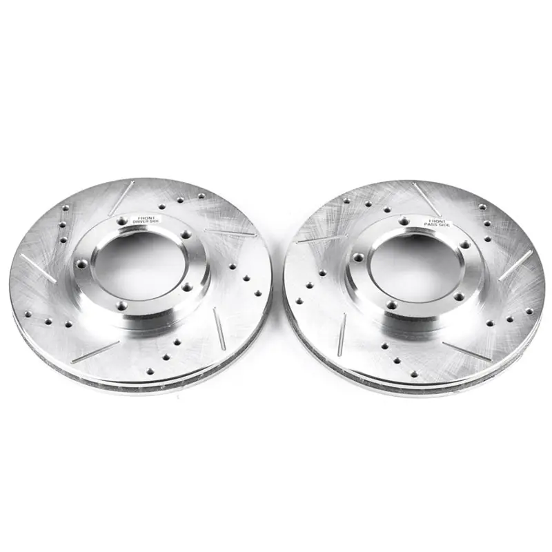 Power Stop 95-04 Toyota Tacoma Front Evolution Drilled & Slotted Rotors - Pair Original