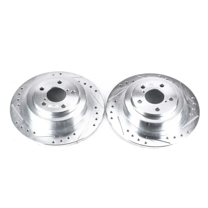 Reduced Price Power Stop 03-06 Subaru Baja Rear Evolution Drilled & Slotted Rotors - Pair