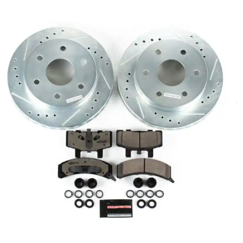 Power Stop 99-00 Cadillac Escalade Front Z36 Truck & Tow Brake Kit Free Returns