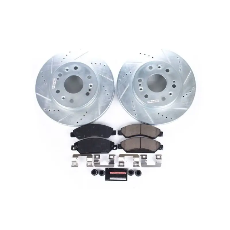 Power Stop 07-08 Cadillac Escalade Front Z23 Evolution Sport Brake Kit Same Day Shipping