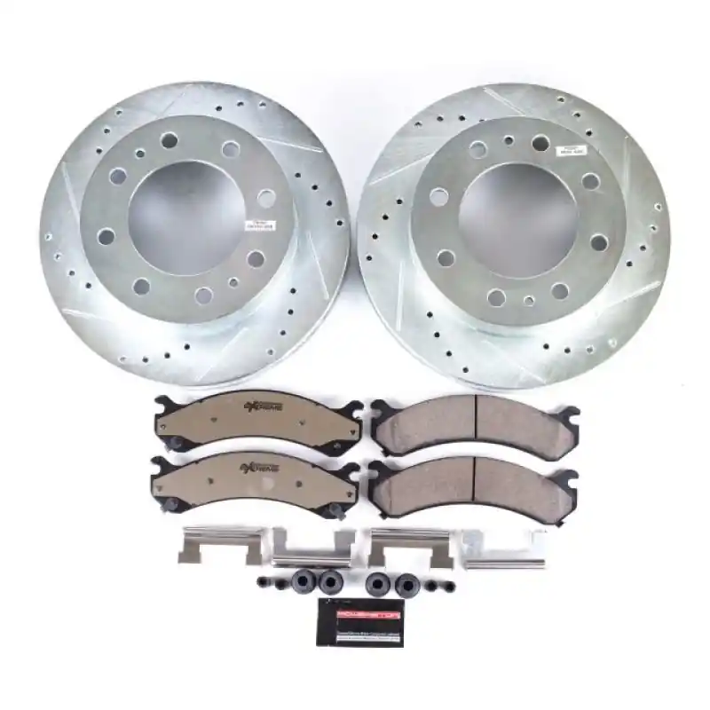 Free Returns Power Stop 02-04 Chevrolet Avalanche 2500 Front Z36 Truck & Tow Brake Kit