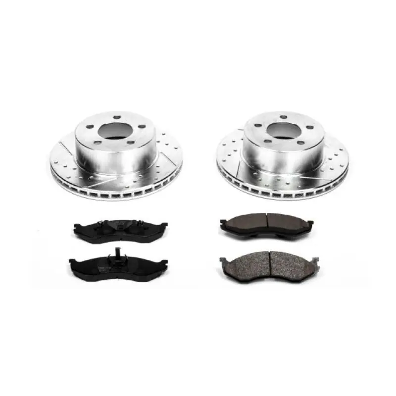 Power Stop 90-99 Jeep Cherokee Front Z23 Evolution Sport Brake Kit Super Sale
