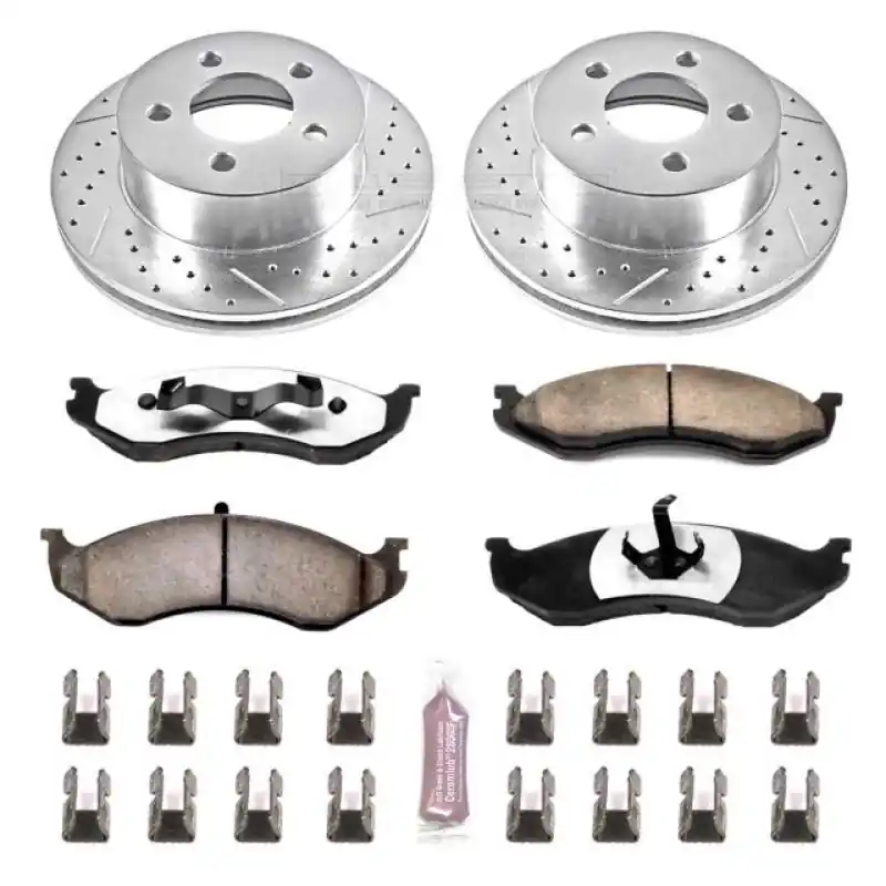 Limited Offer Power Stop 99-01 Jeep Cherokee Front Z36 Truck & Tow Brake Kit
