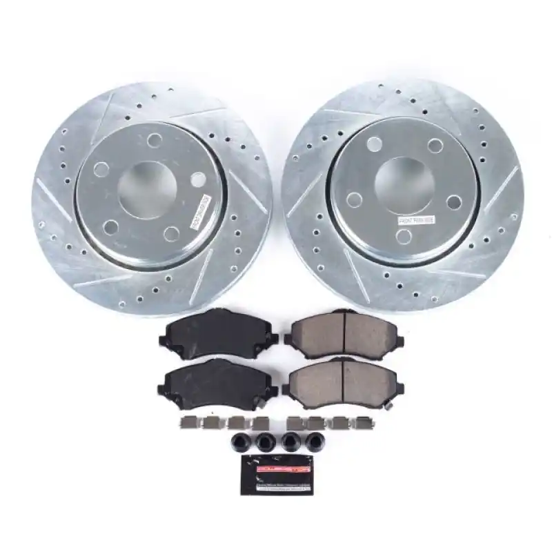 Worldwide Shipping Power Stop 07-17 Jeep Wrangler Front Z23 Evolution Sport Brake Kit