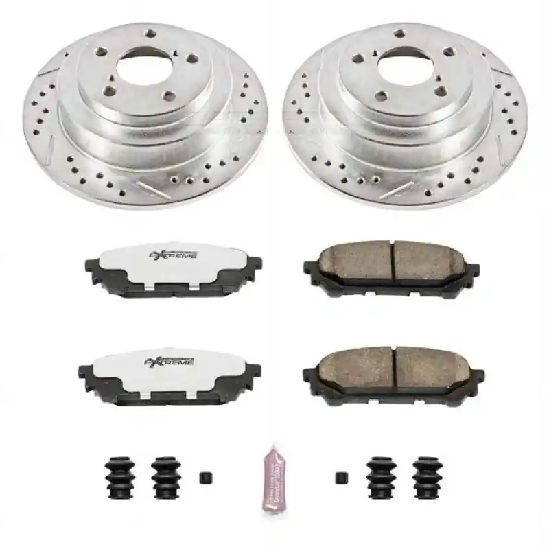 Crafted Power Stop 05-06 Saab 9-2X Rear Z26 Street Warrior Brake Kit